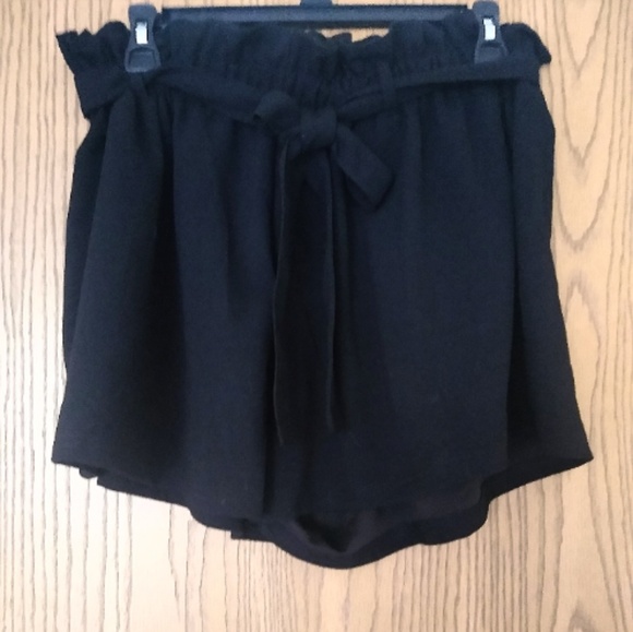 2/$25 Black Belted Shorts - Picture 2 of 3
